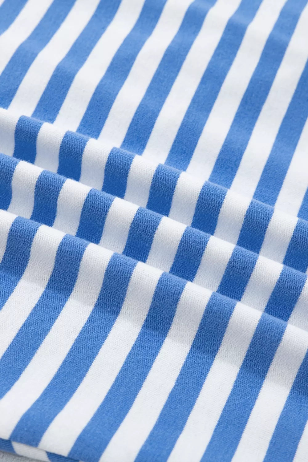 Nautical Stripe Tie Mini Dress in Light Blue