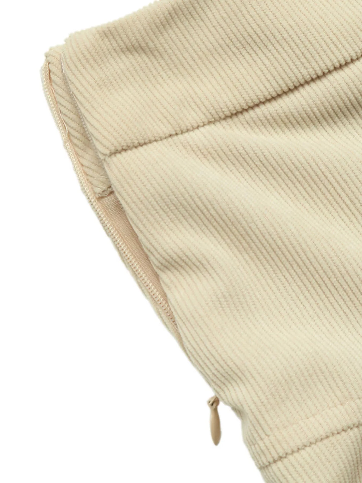High Waist Pleated Midi Skirt in Khaki