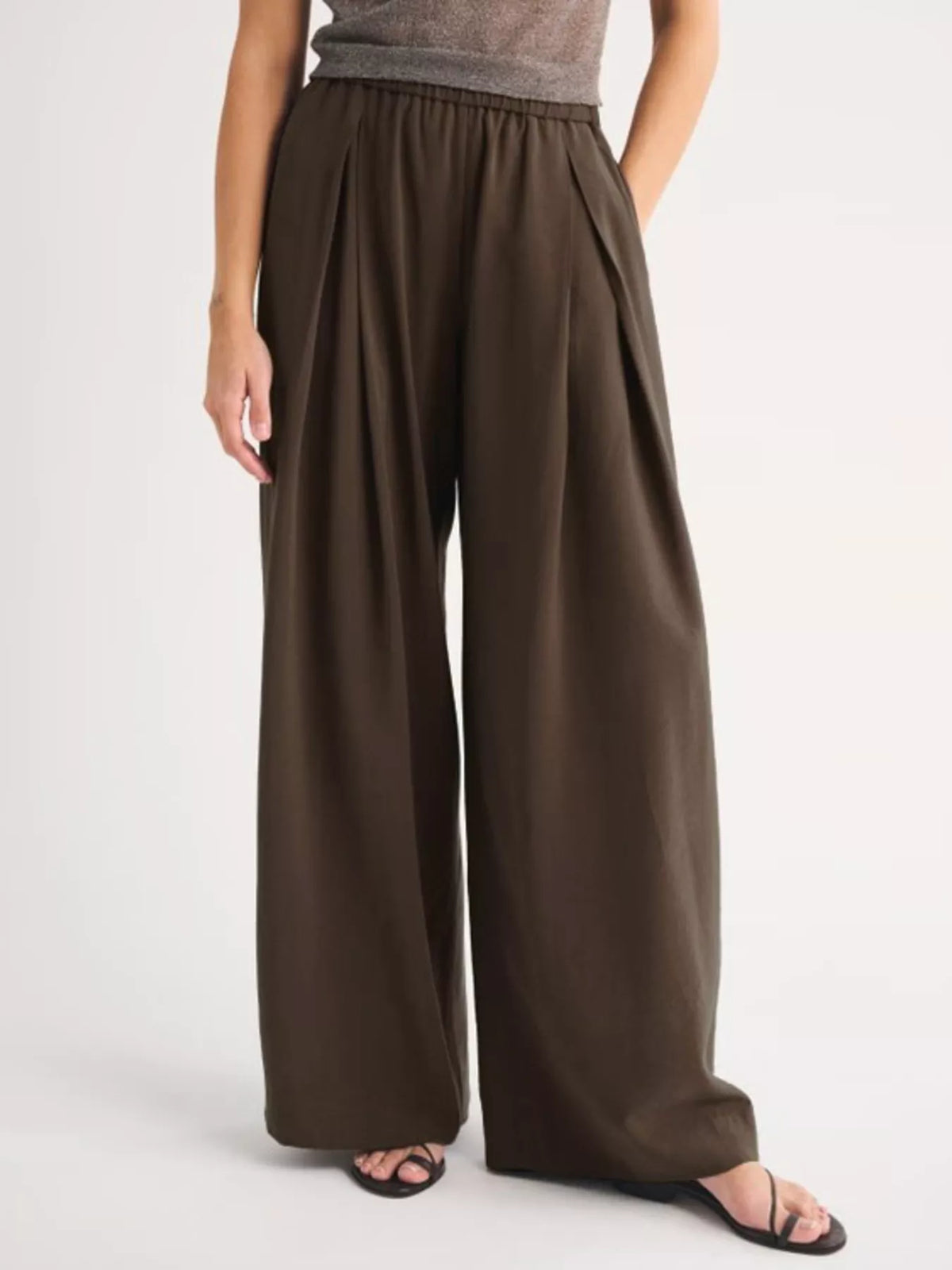 Elastic-Waist Relaxed Fit Pants