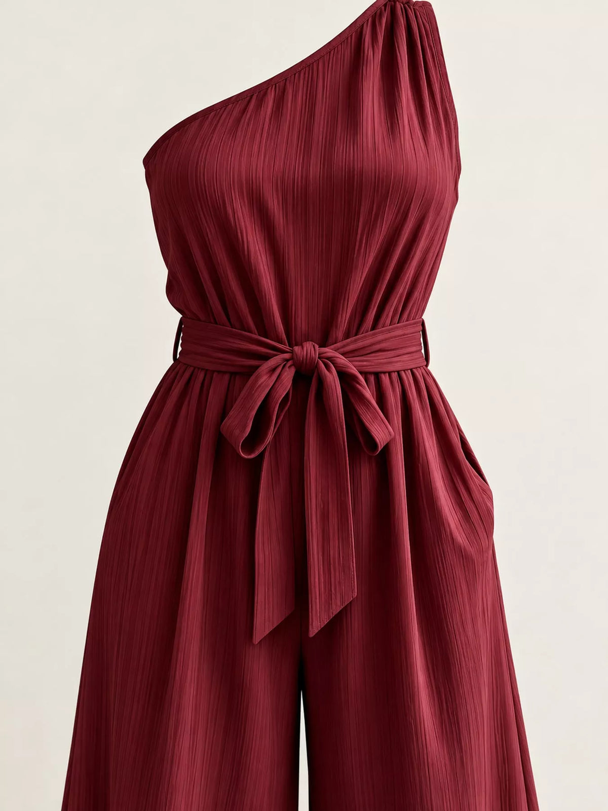 One-Shoulder Wide-Leg Jumpsuit