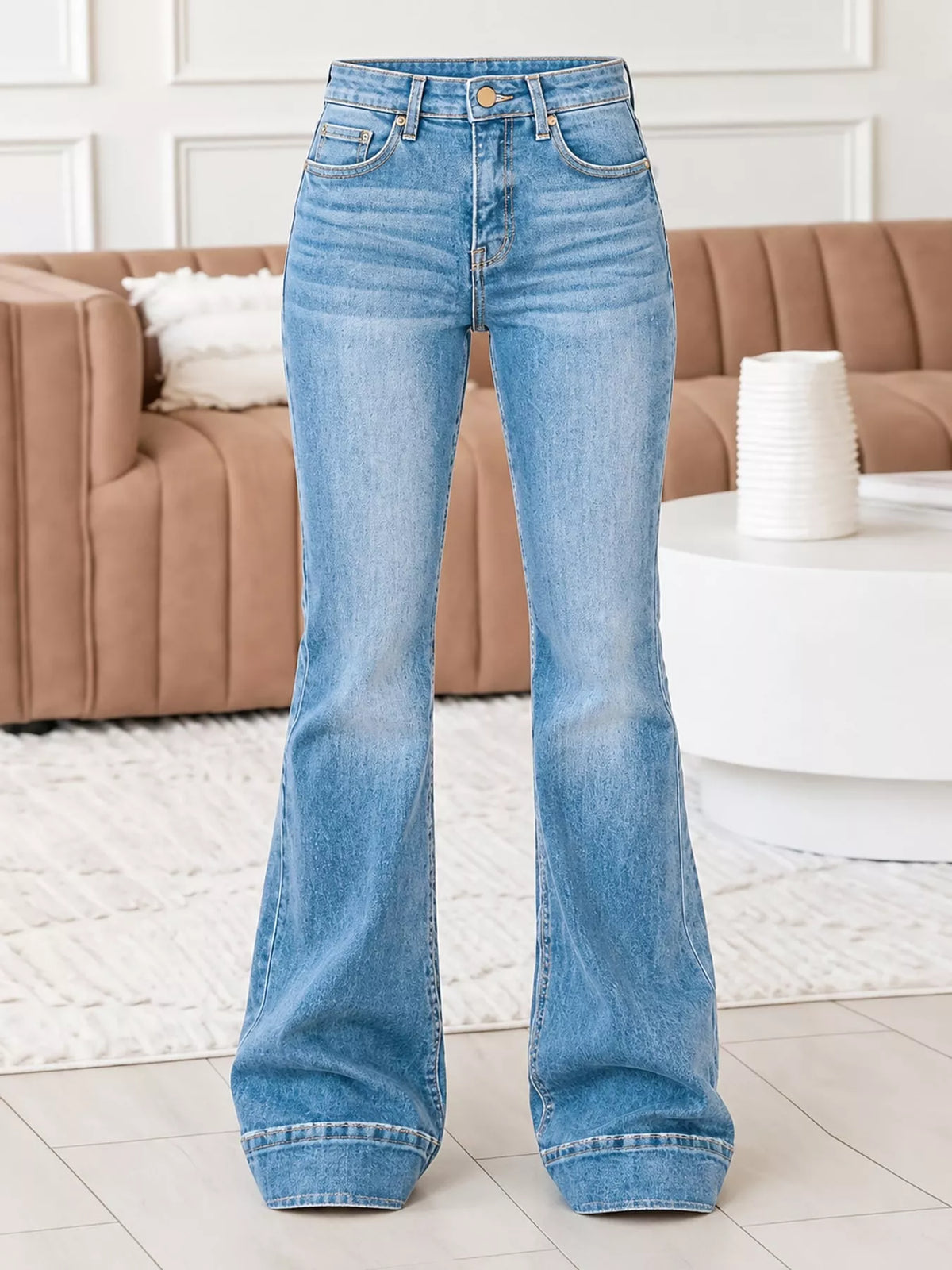 High-Rise Flare Leg Jeans