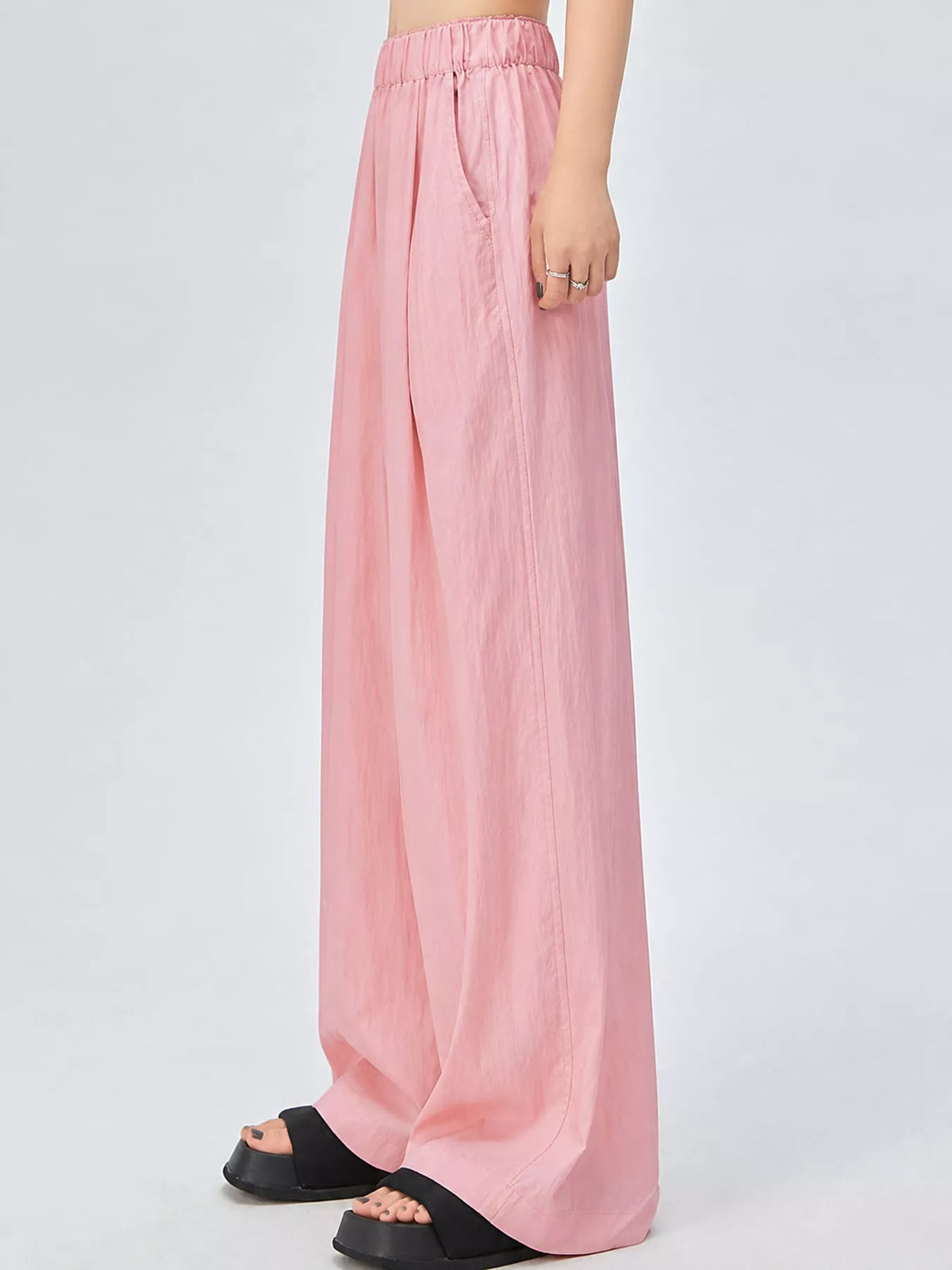 High-Waisted Loose Fit Wide-Leg Pants
