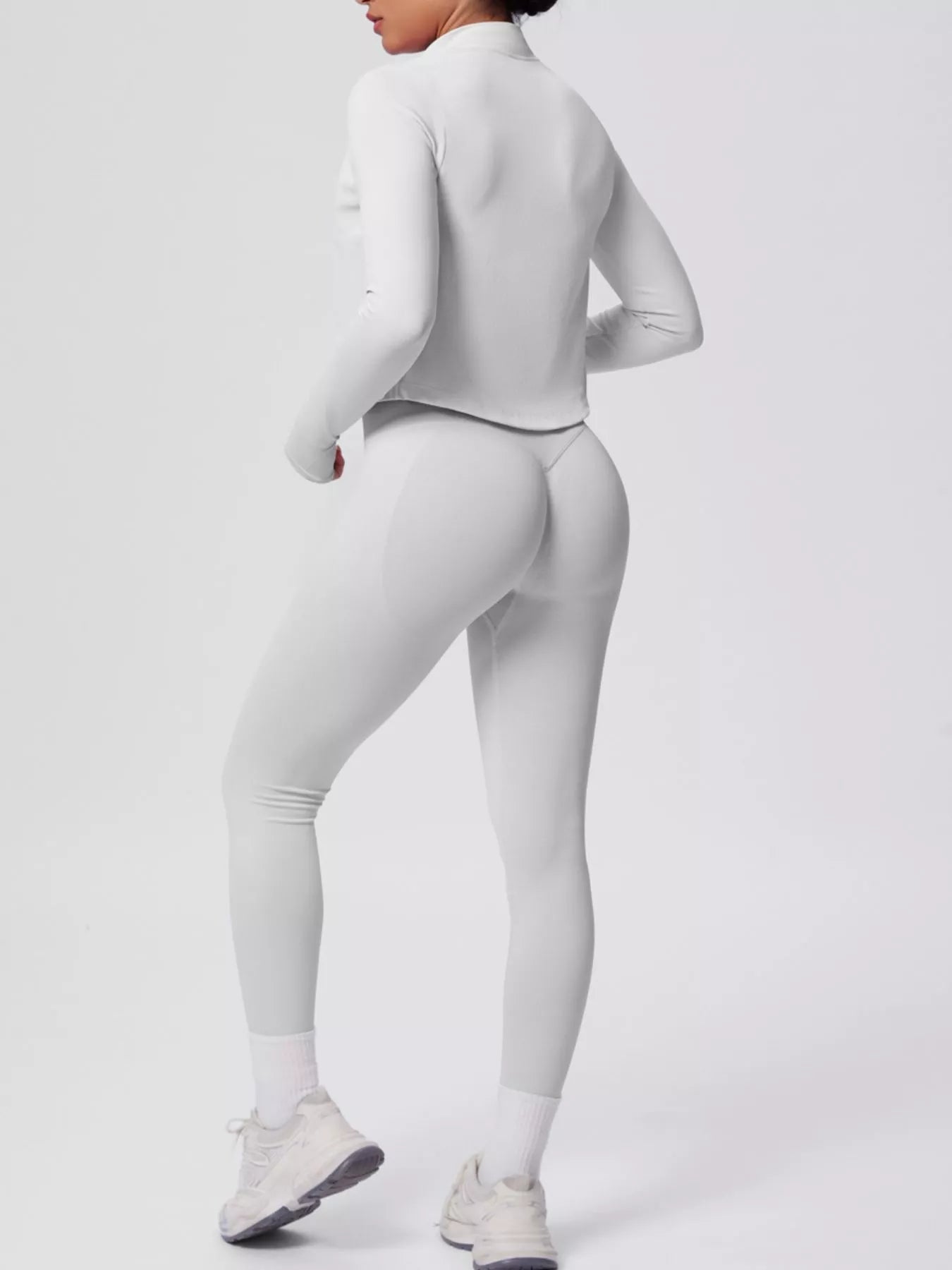 Zip-Up Jacket Tank and Leggings Active Set
