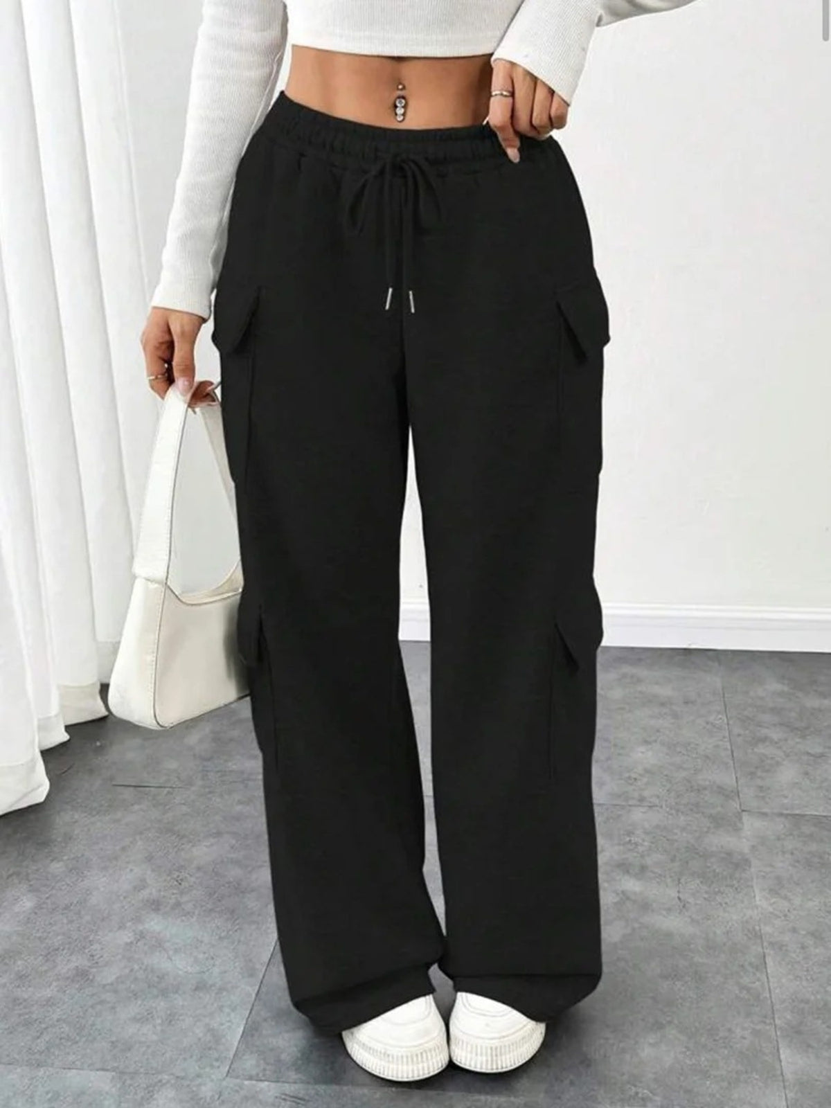 Drawstring Loose Fit Pants
