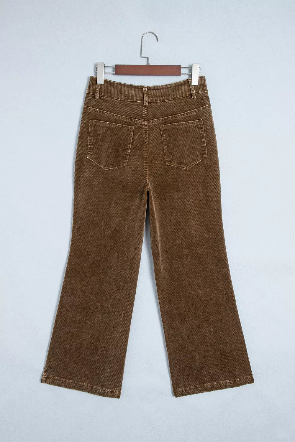 Corduroy Straight Leg Pants in Taupe