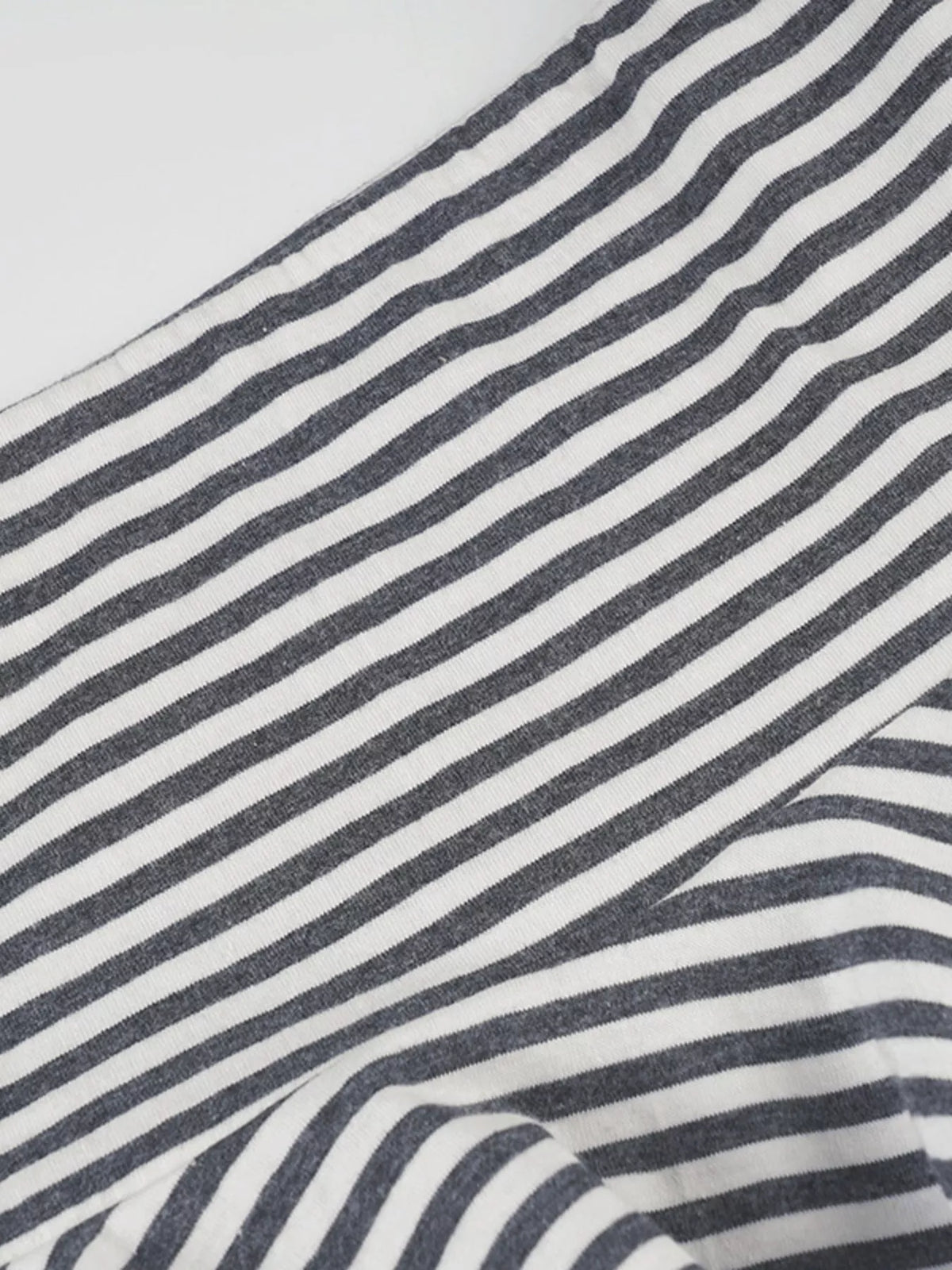 Striped Asymmetrical Hem Mini Skirt in Black