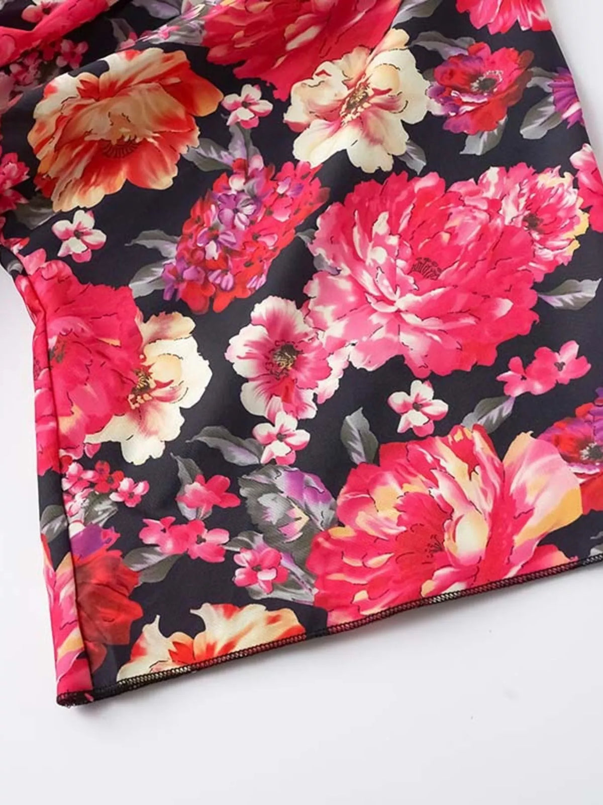 Floral Ruffle-Hem Tiered Mini Dress