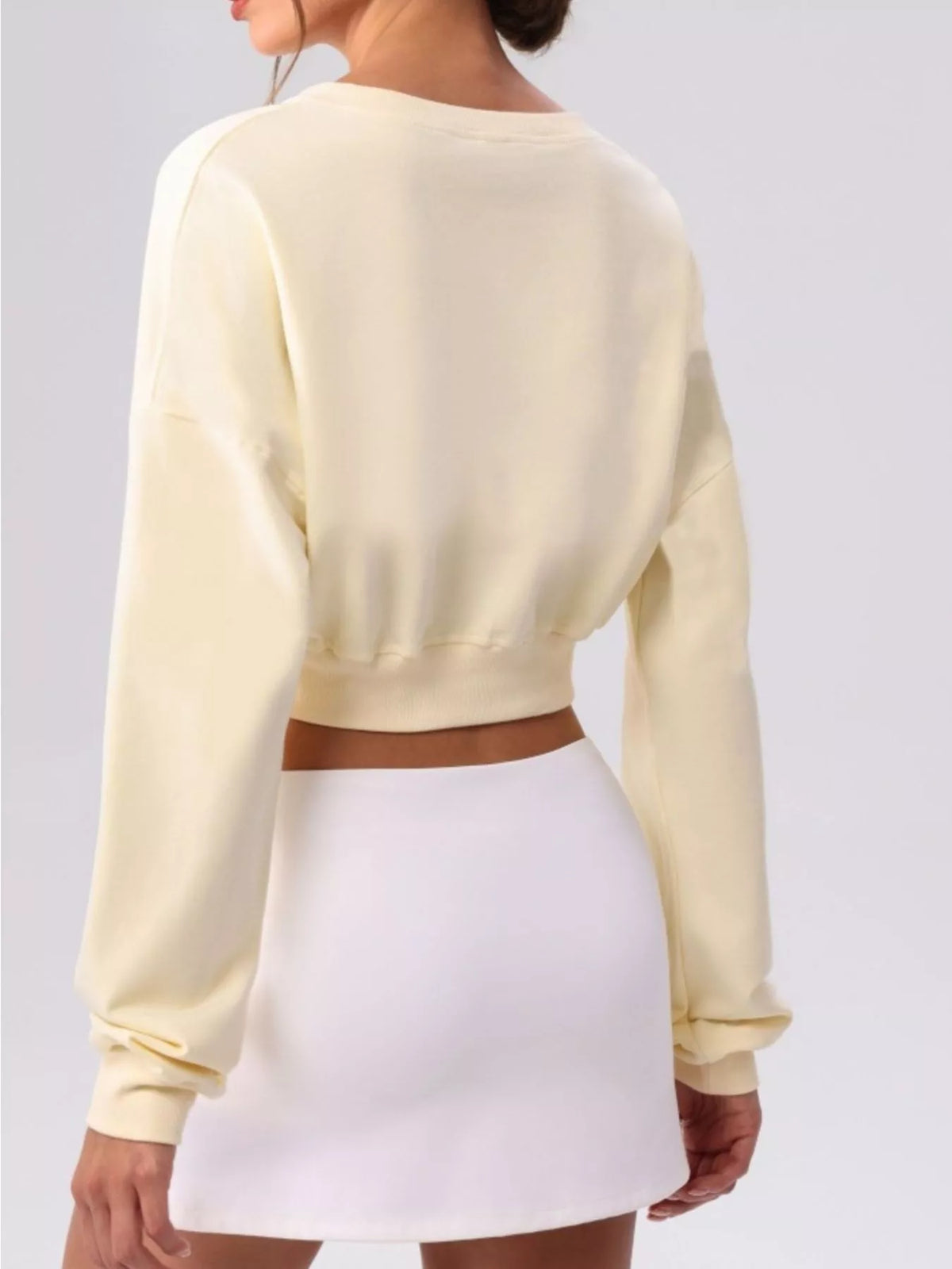 Cropped Button-Down Active Top