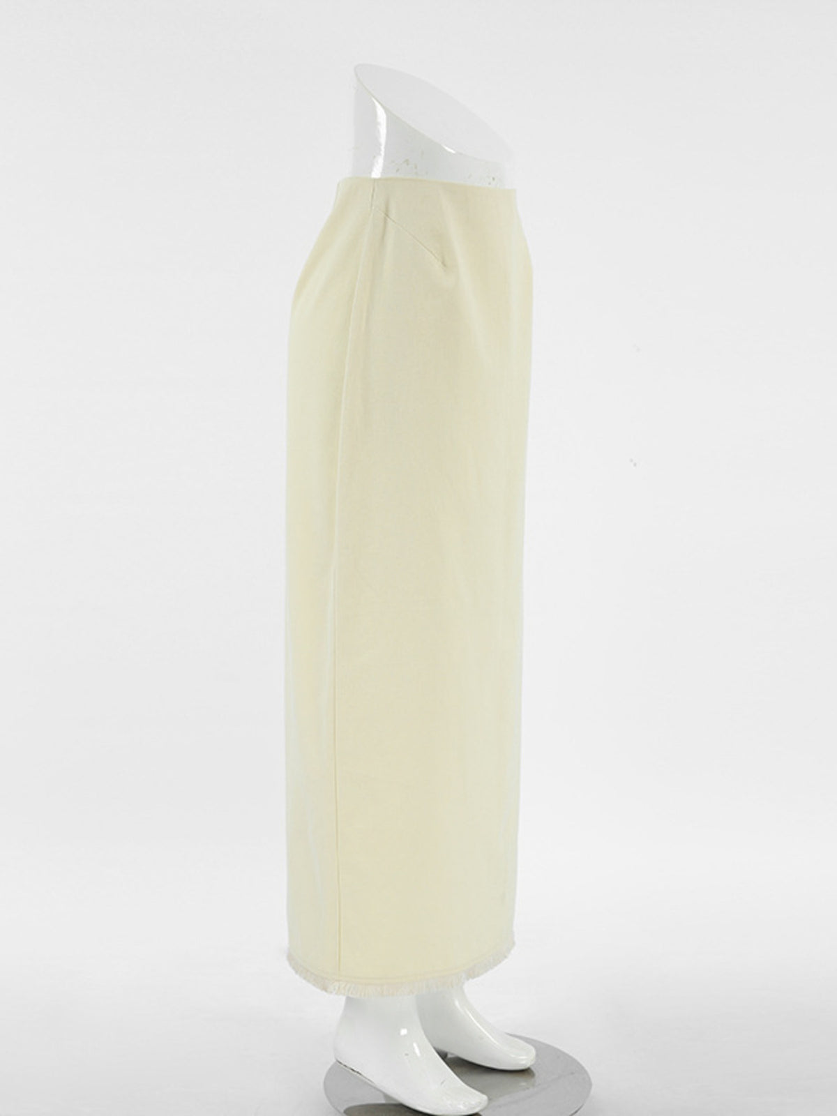 Slit Midi Skirt in Beige