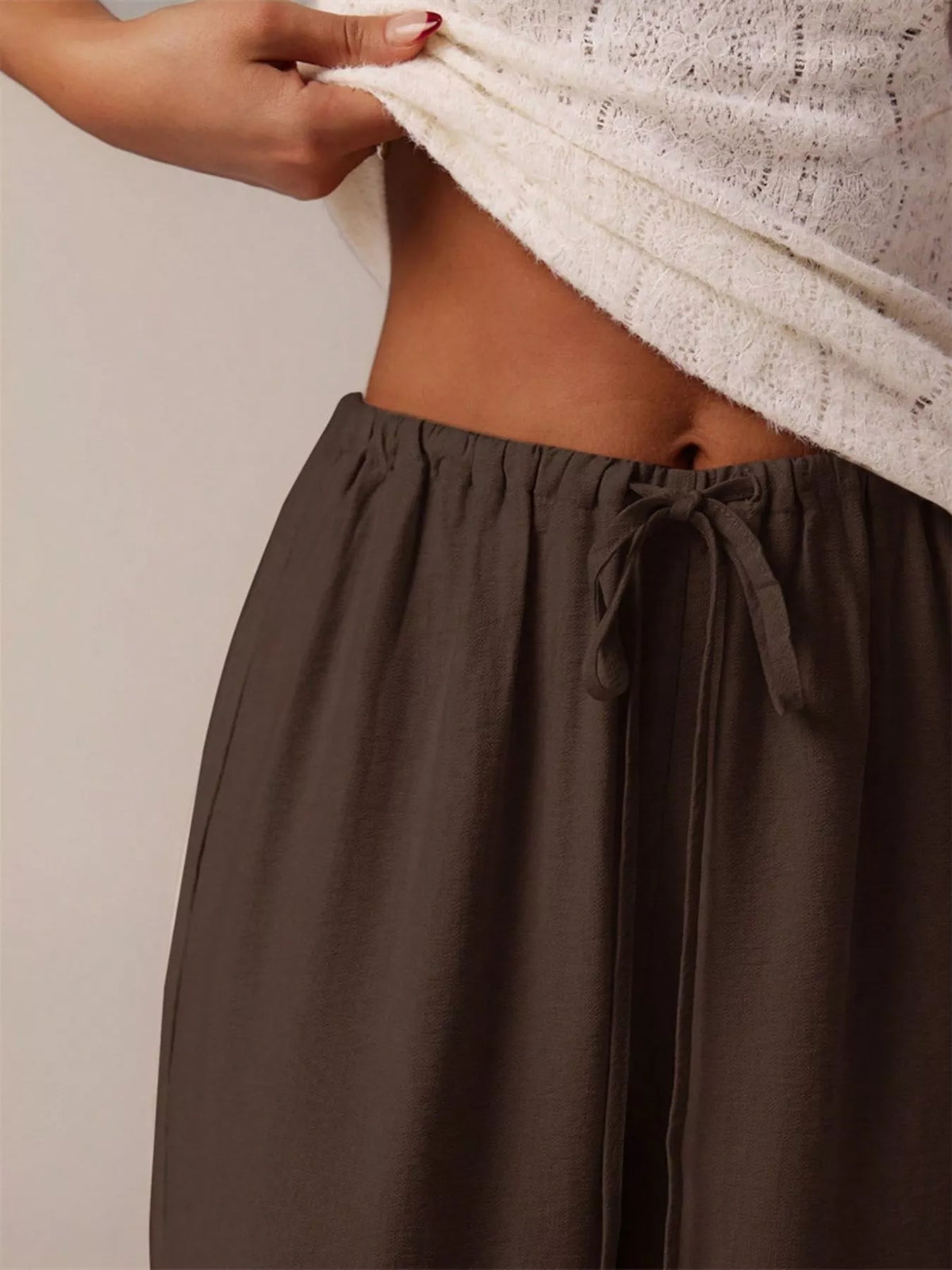 Essential Wide Leg Drawstring Pants