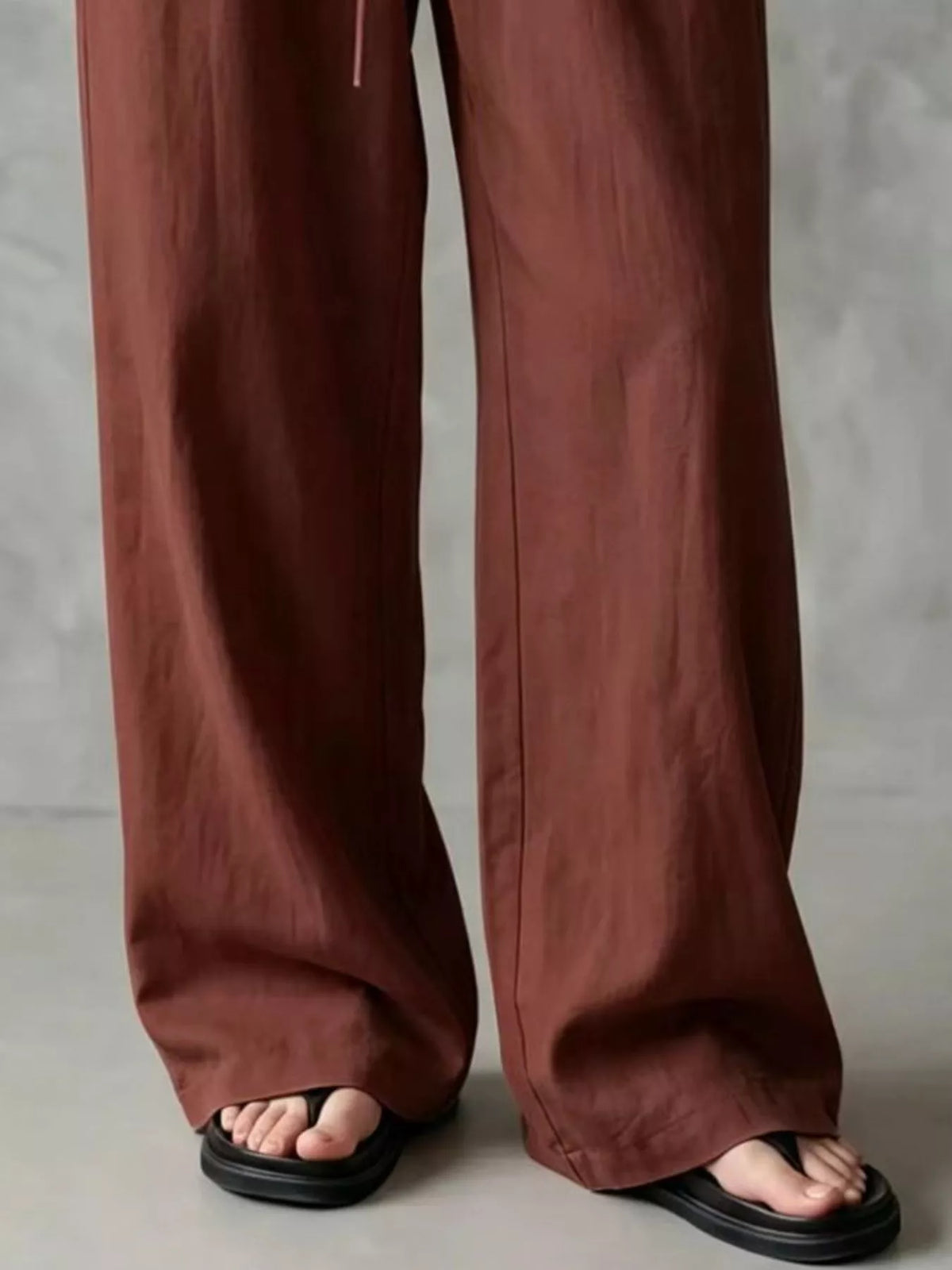 Drawstring Wide-Leg Pants