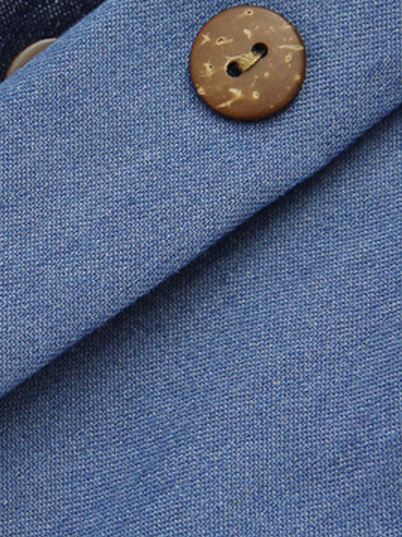 Button-Front Denim A-Line Skirt