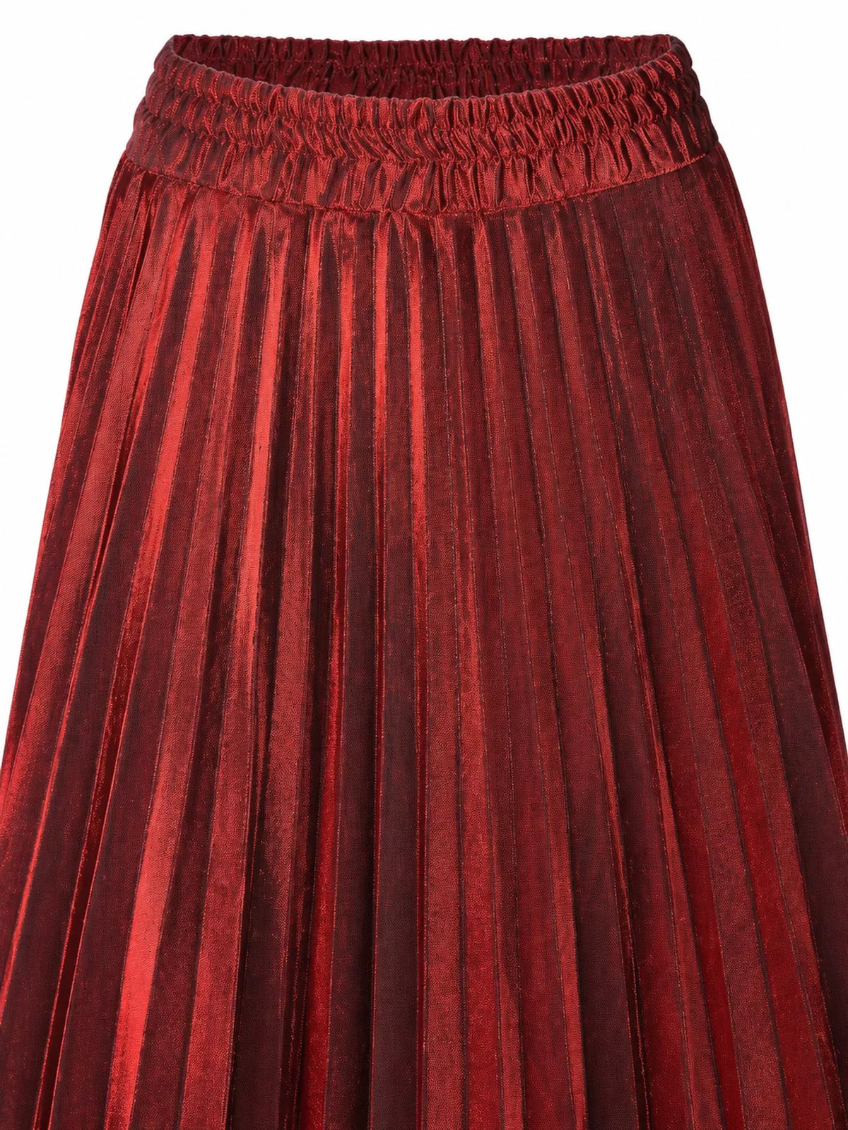 High-Waisted Pleated Maxi Skirt