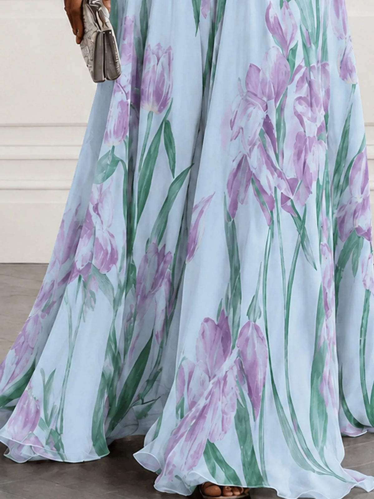 Plus Size Sleeveless Floral Maxi Dress