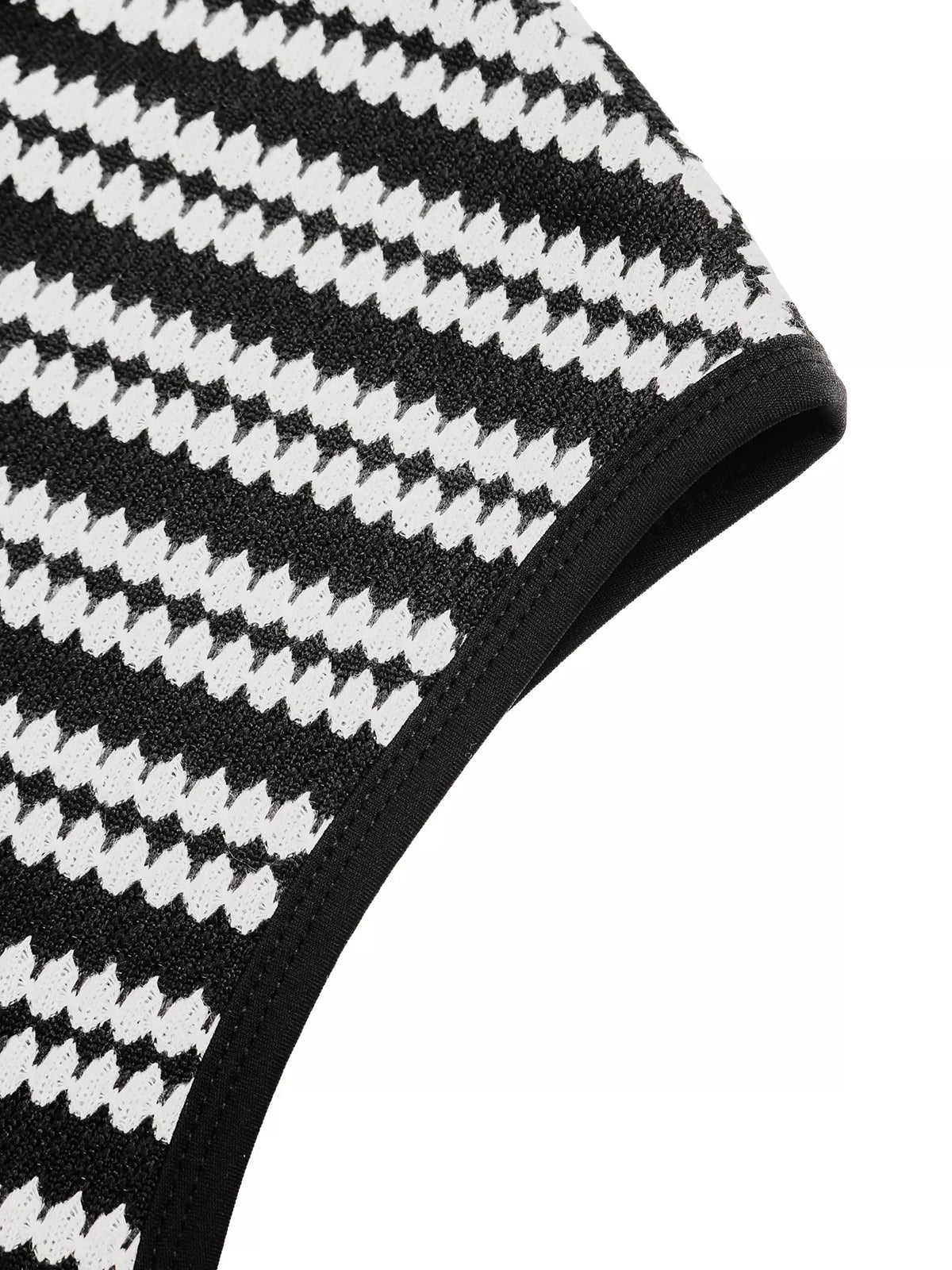 Striped Sleeveless Bodycon Maxi Dress in Black