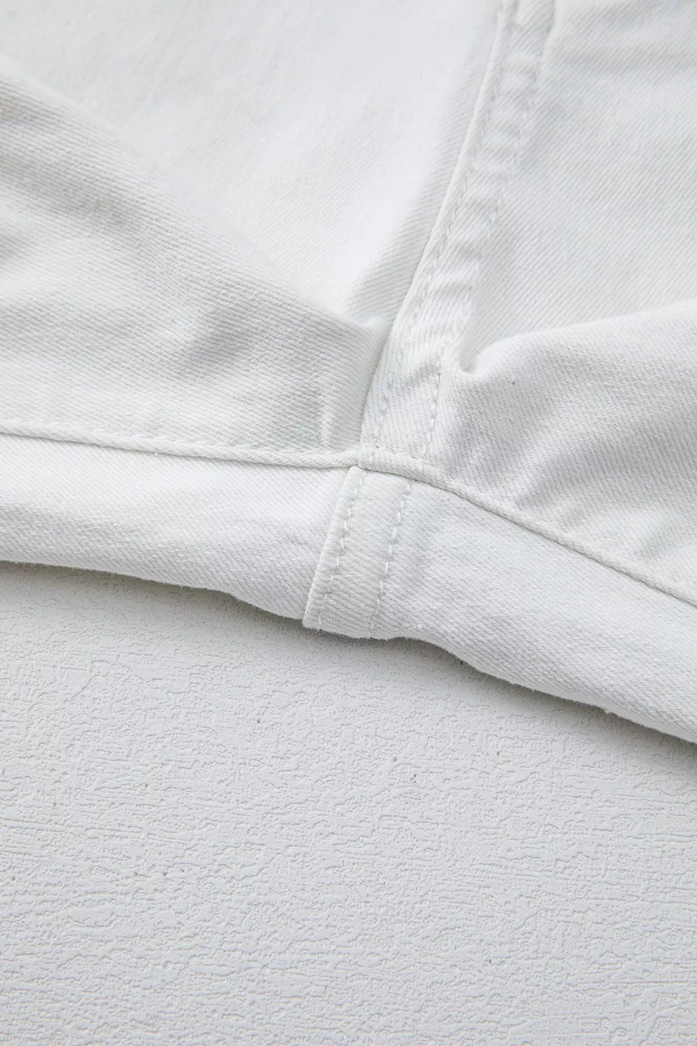High-Waisted Straight Leg Jeans in White