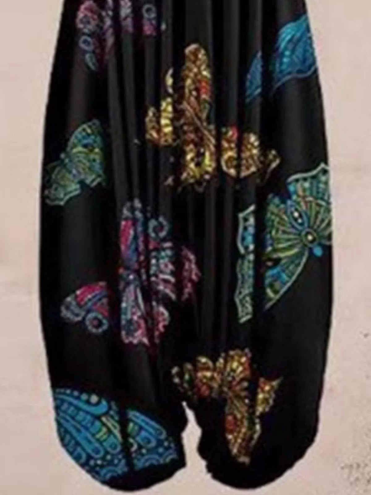 Plus Size Printed V-Neck Sleeveless Romper