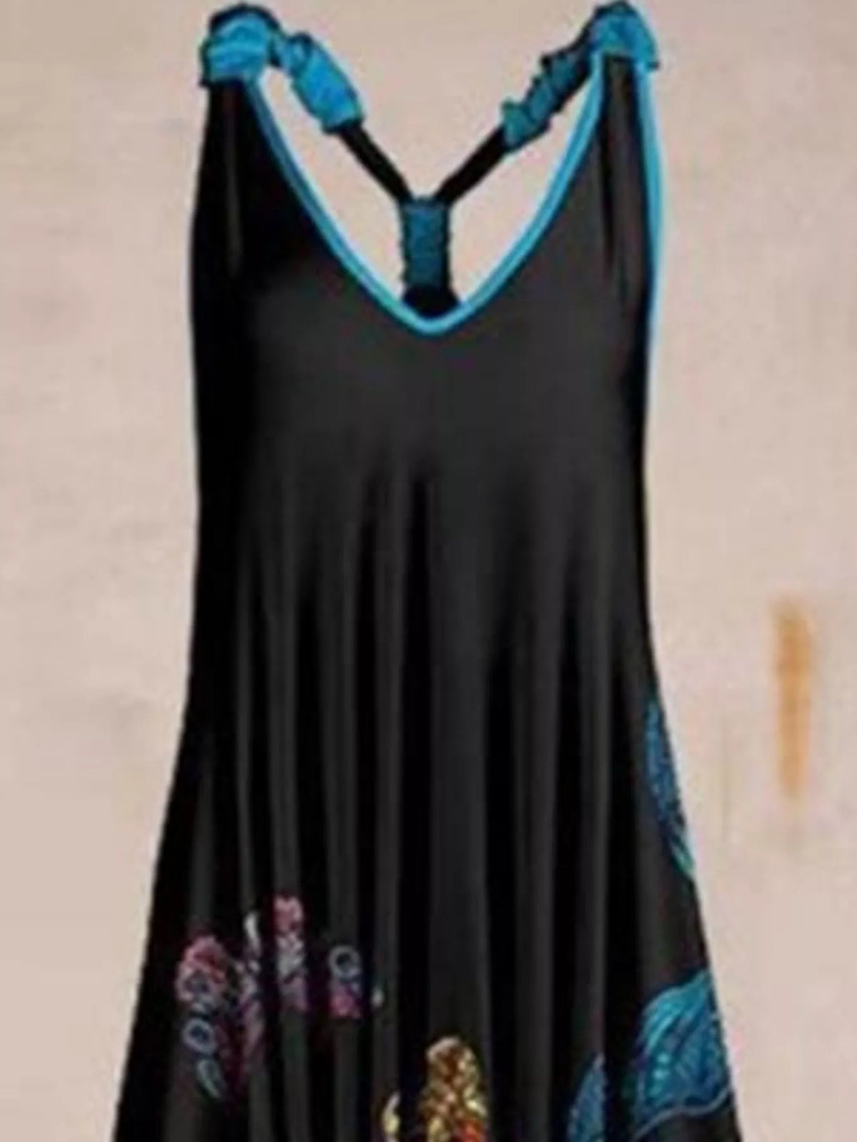 Plus Size Printed V-Neck Sleeveless Romper
