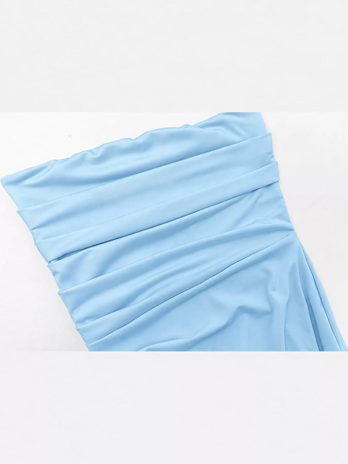 Strapless High-Slit Bodycon Maxi Dress