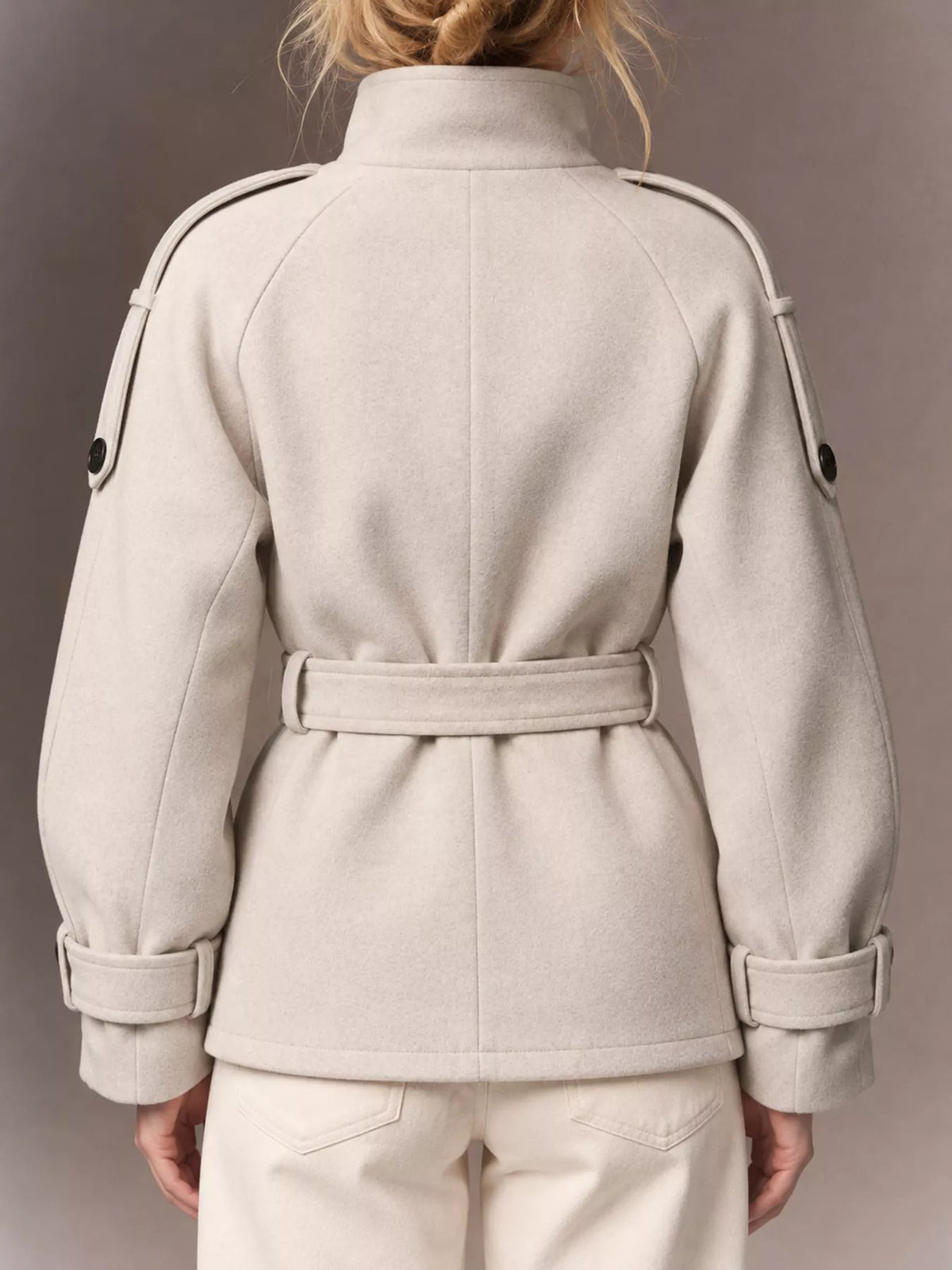 Double-Breasted Belted Thermal Coat