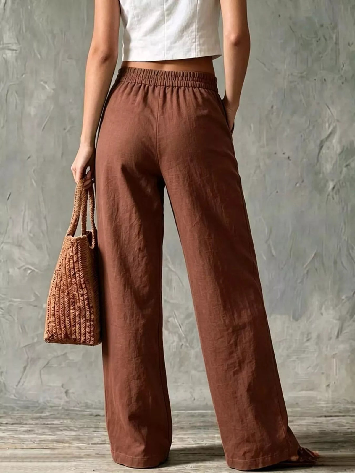 Basic Wide Leg Pocket Pants