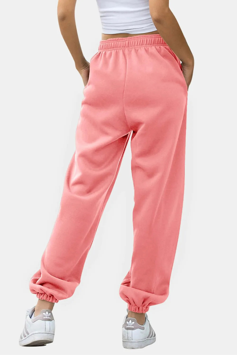 Tie-Waist Joggers with Pockets in Rich Hues by K&L