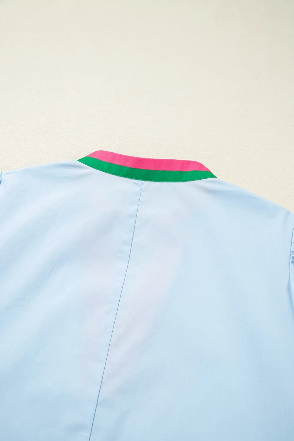 Puff-Sleeve Swing Dress in Light Blue