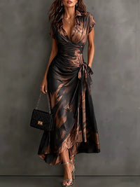 Brown-Long Short Sleeve