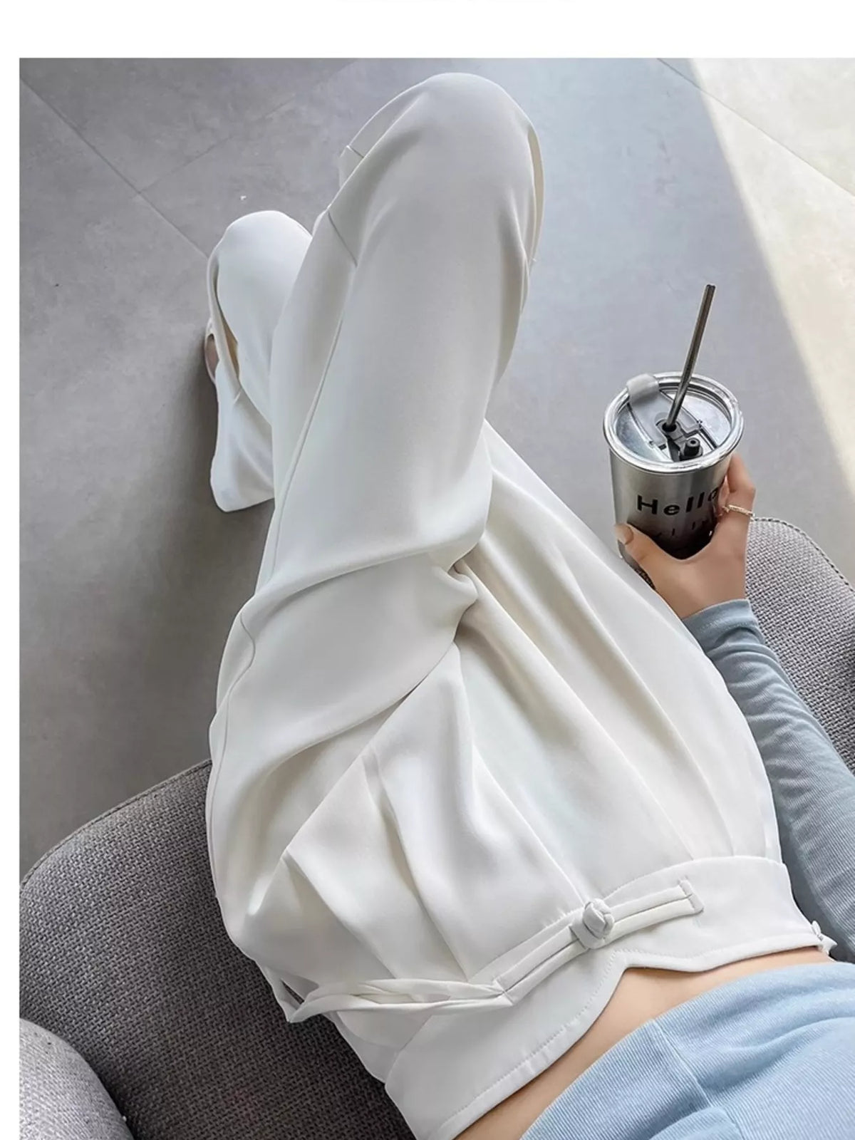 Pocketed High-Waisted Wide-Leg Pants