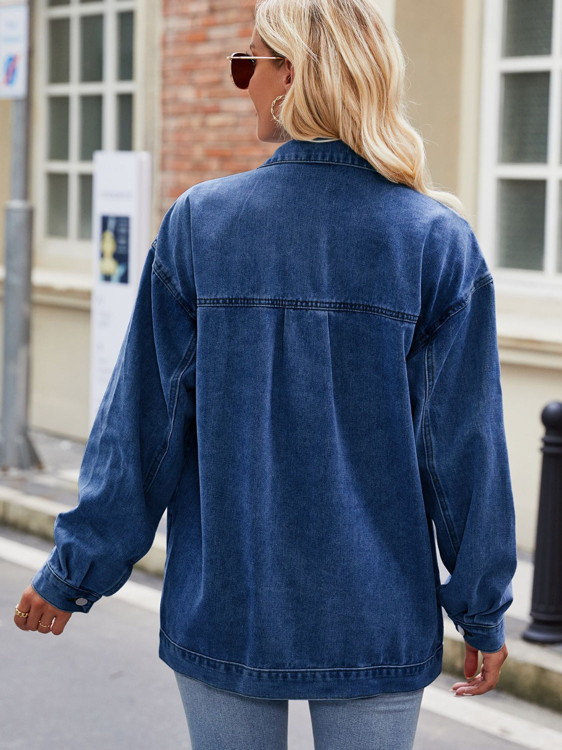 Classic Button-Up Denim Jacket by Manny
