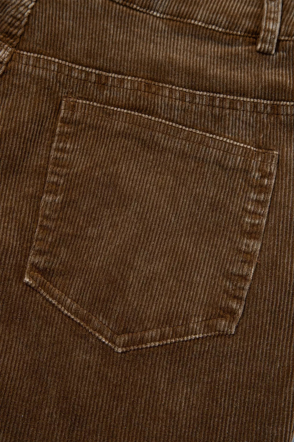 Corduroy Straight Leg Pants in Taupe