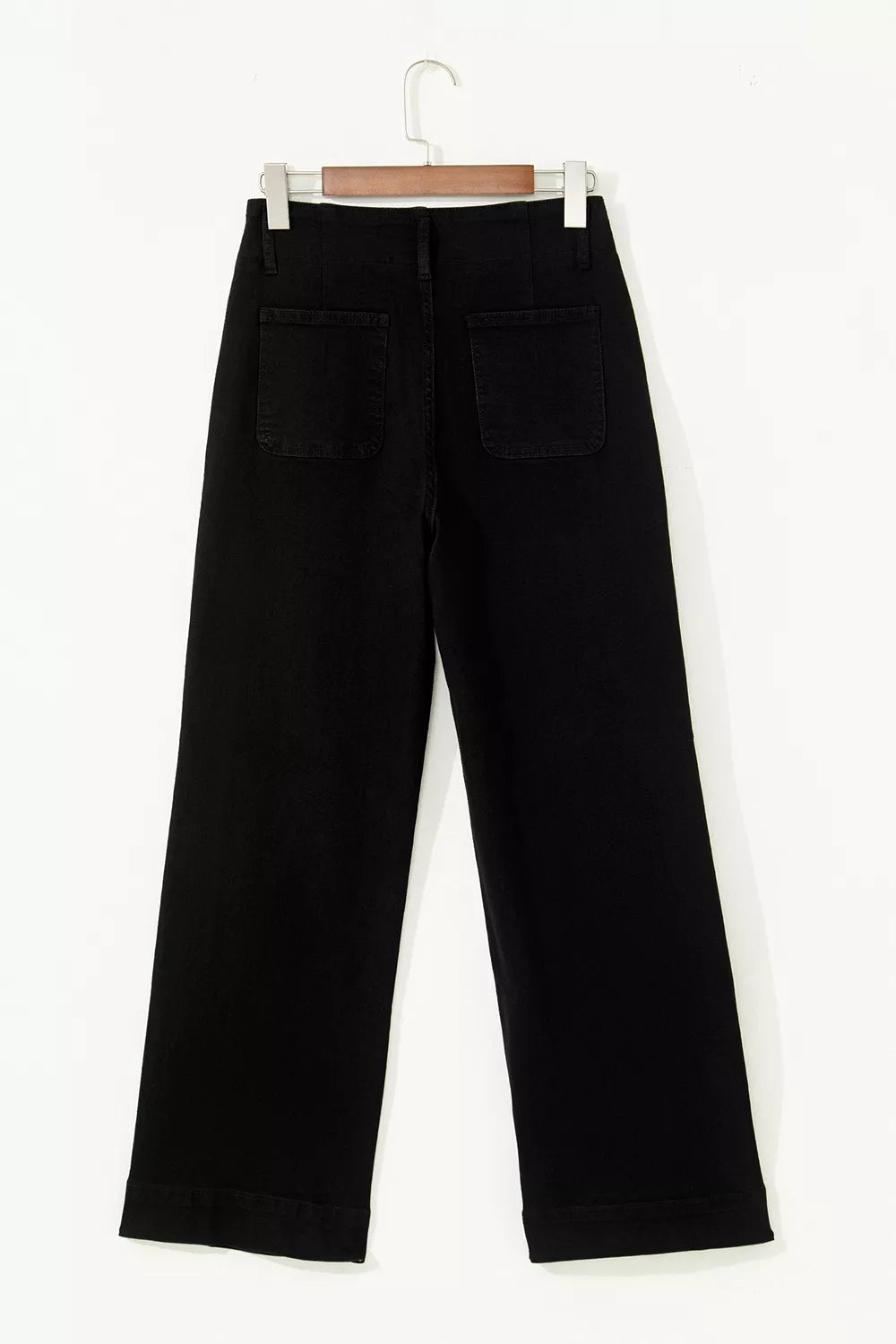 High-Waist Flared Jeans in Black