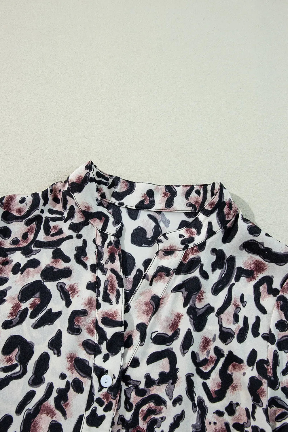 Leopard Print Buttoned Tiered Ruffle Dress