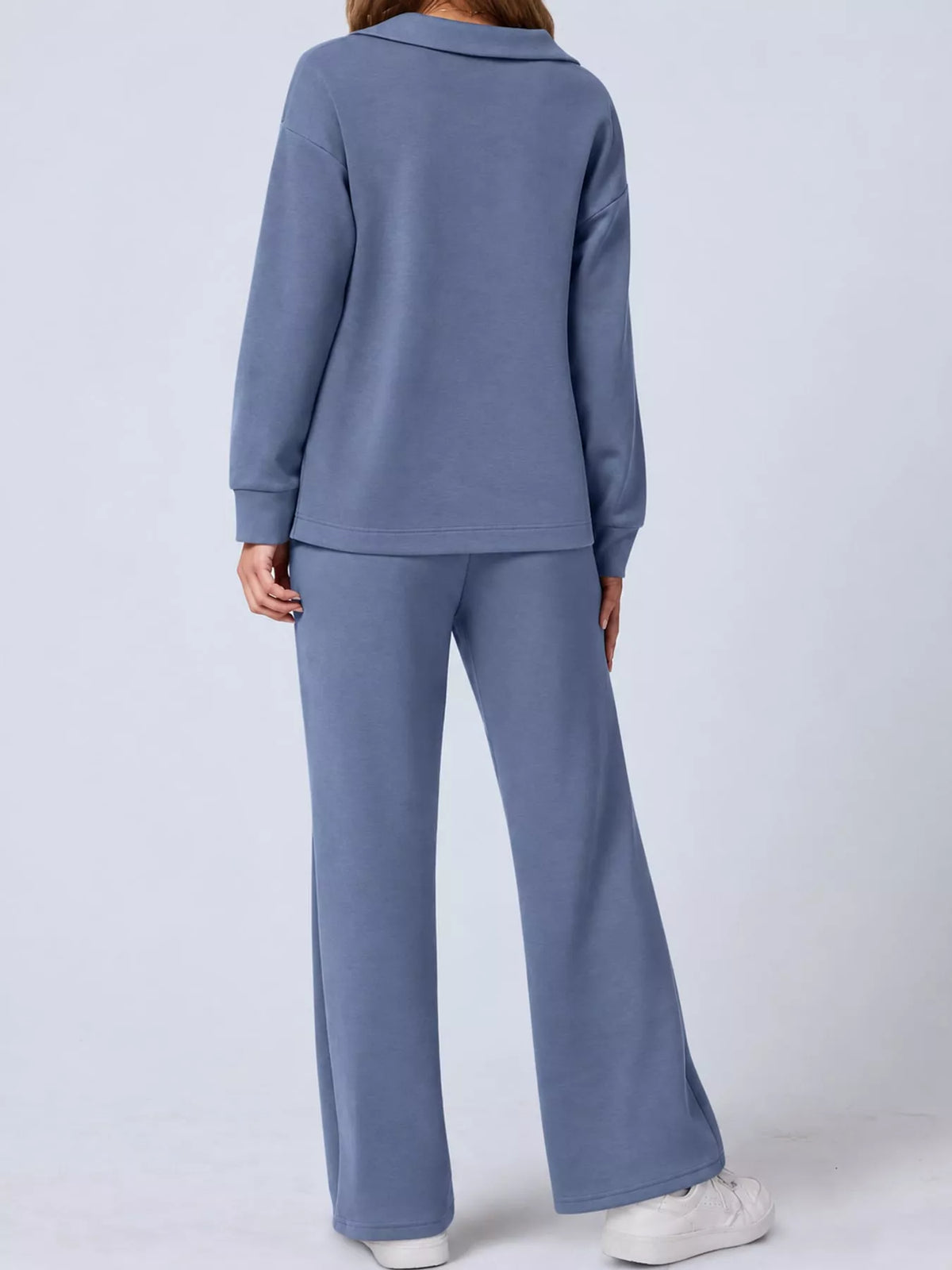 Dropped Shoulder Top and Drawstring Pant Set