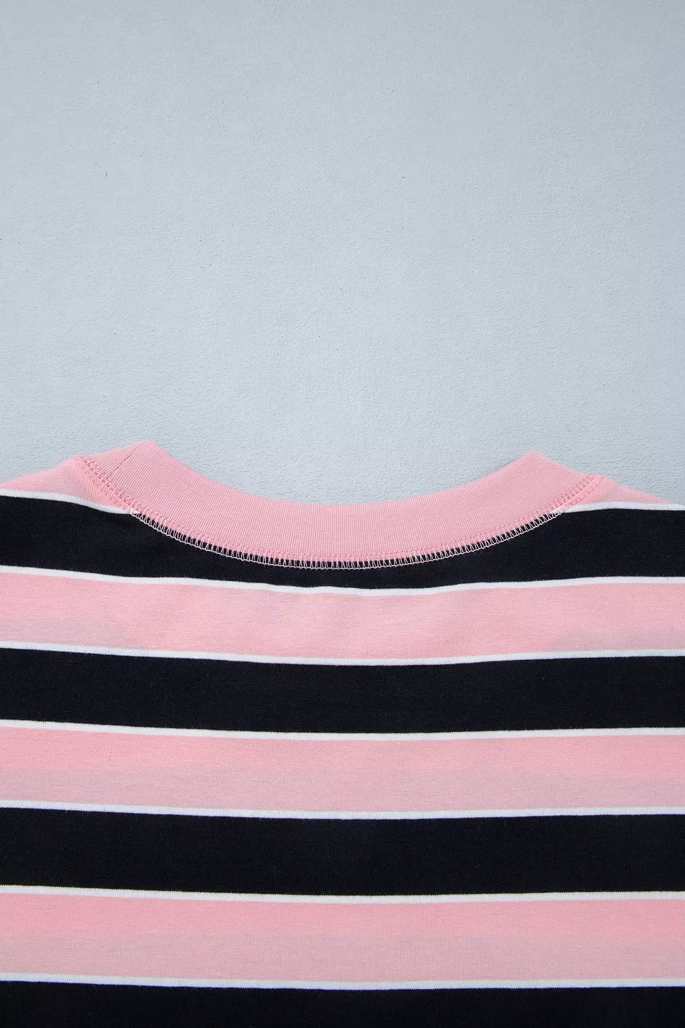 Loose Tee and Pants Set in Pink Stripe
