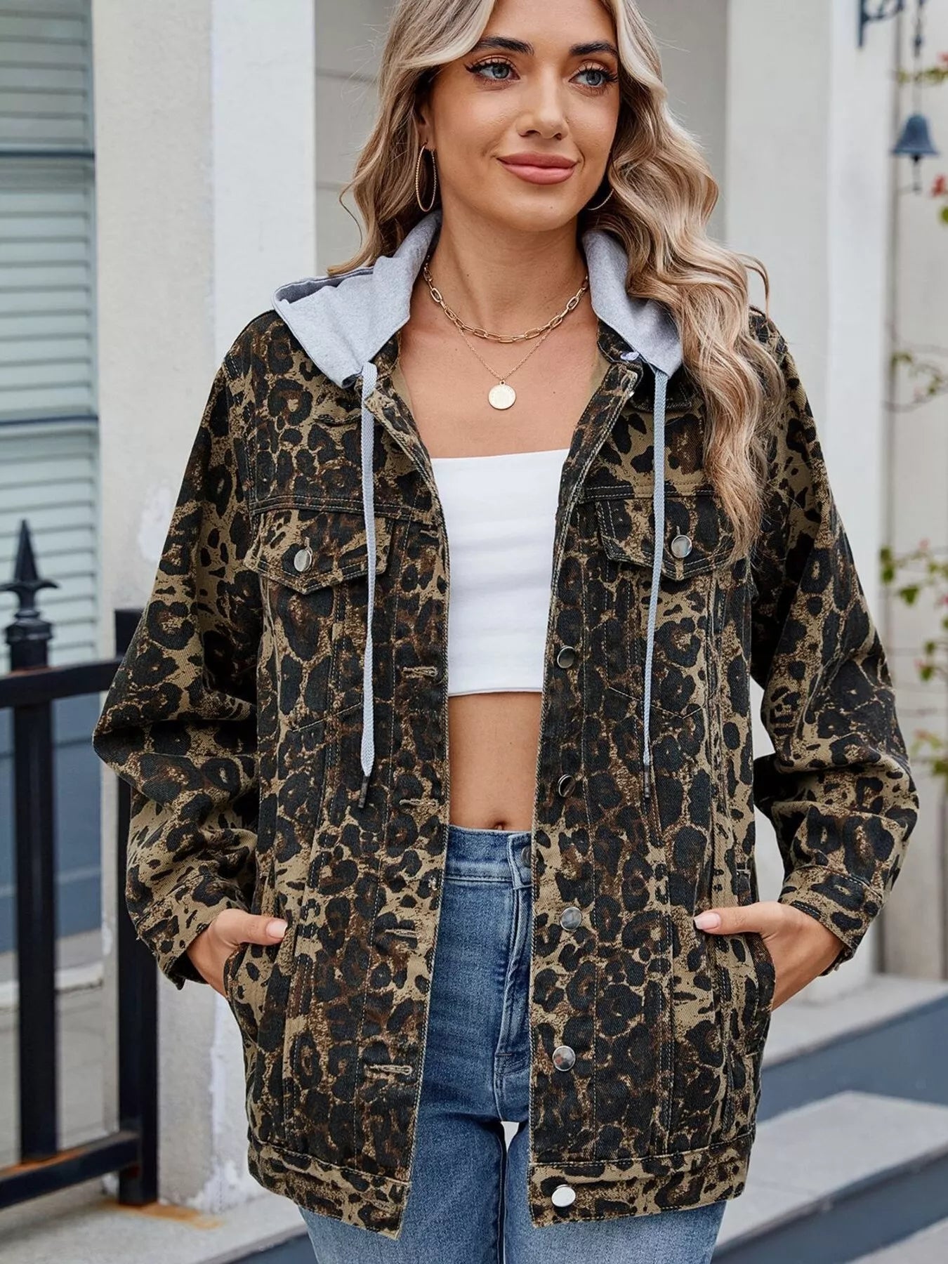 Oversized Washed Denim Jacket by Moni Wear