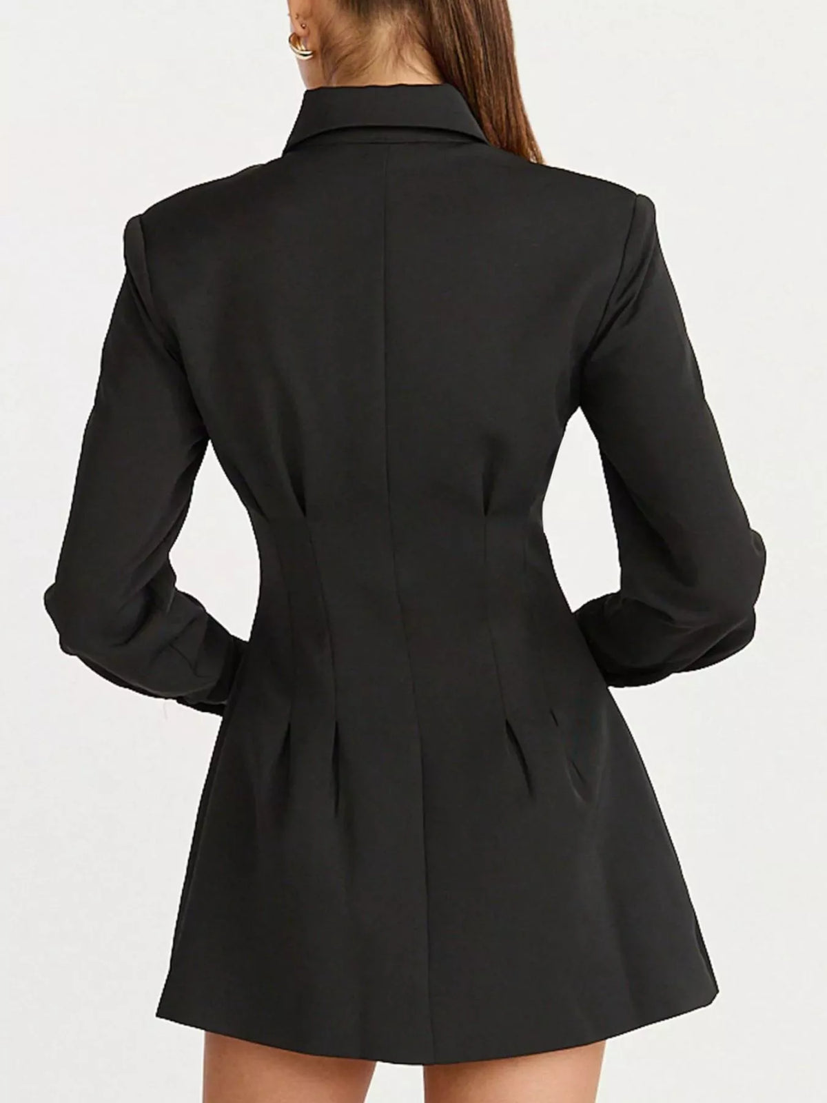 Corset-Style Button-Down Blazer Dress