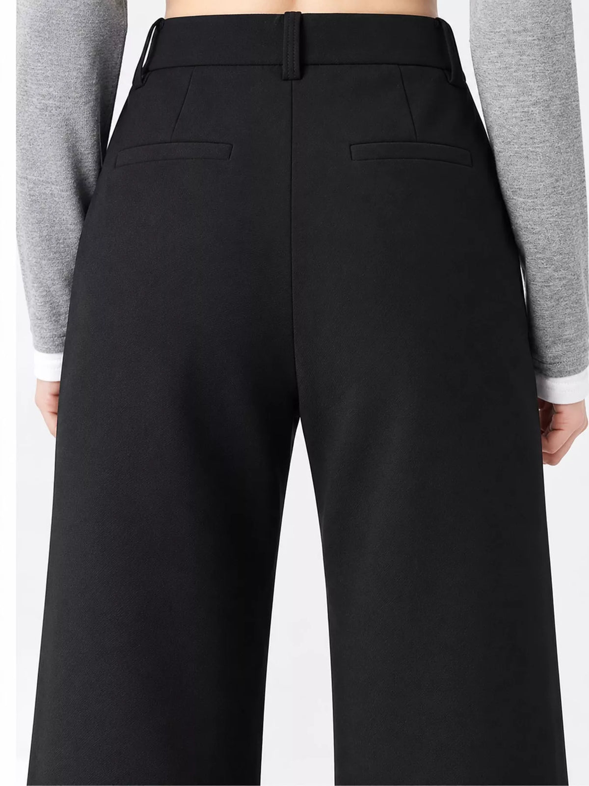 High-Waisted Straight-Leg Pants, Plus Size