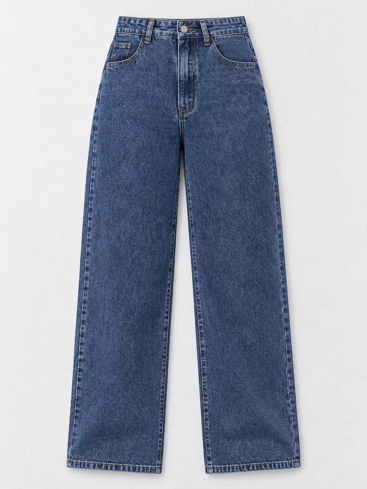 High-Waisted Wide Leg Jeans with Pockets