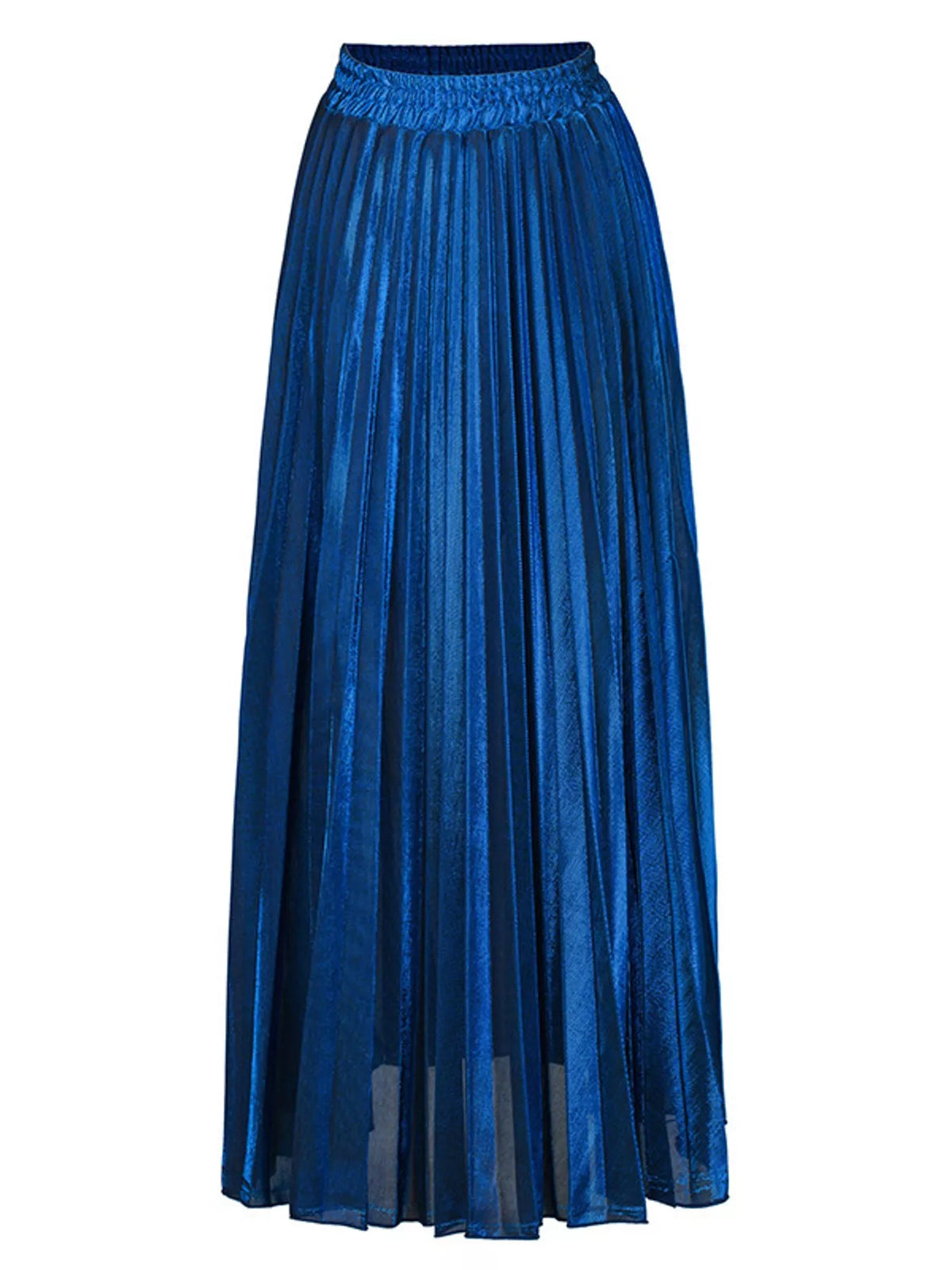High-Waisted Pleated Maxi Skirt