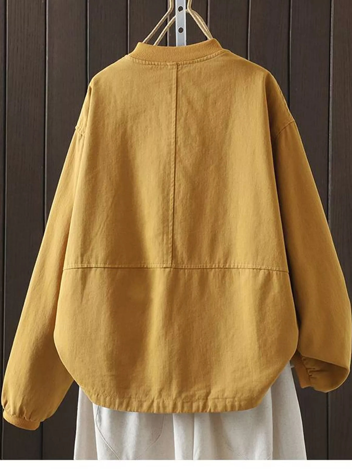 Snap-Front Dropped Shoulder Jacket
