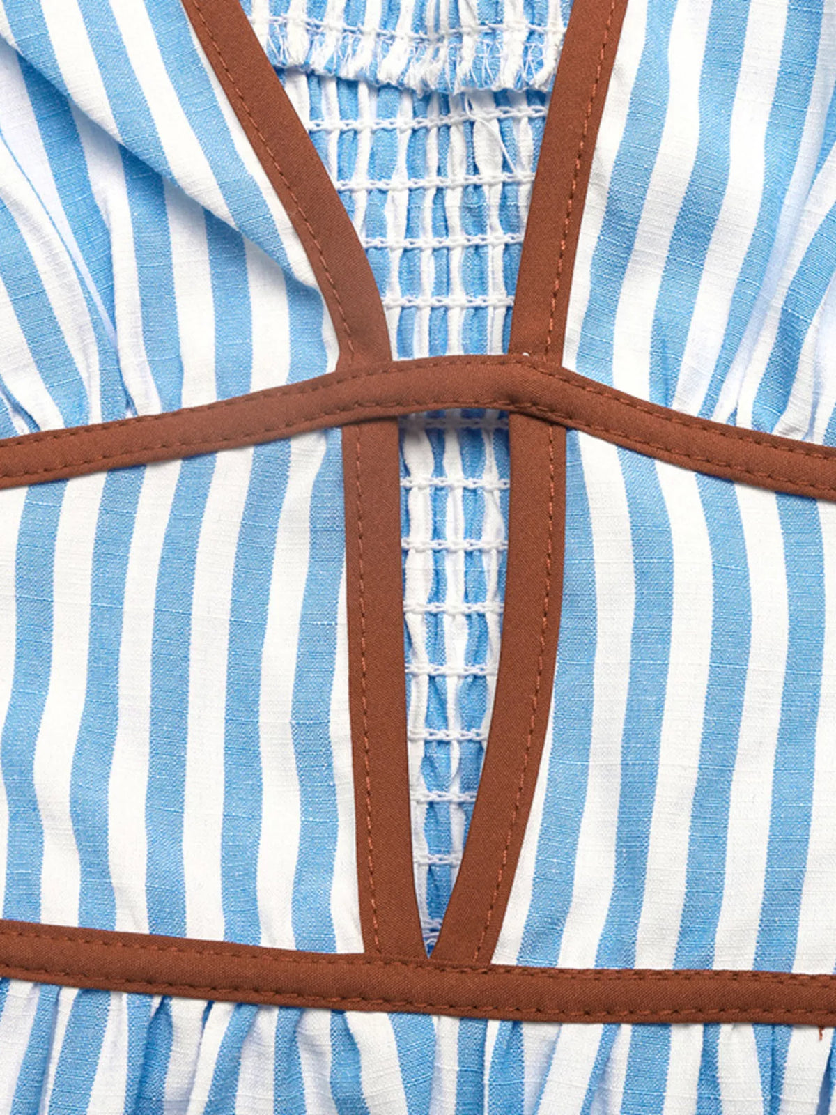 Striped Halter Neck Maxi Dress in Cotton Blend