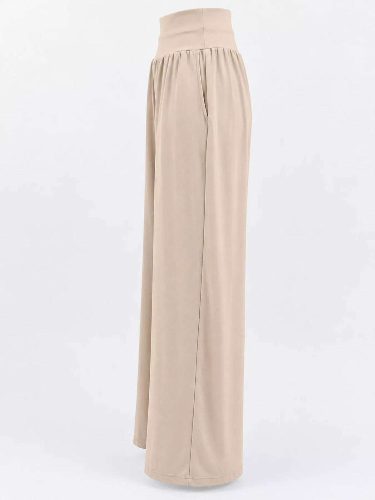 High-Rise Wide-Leg Pants with Pockets