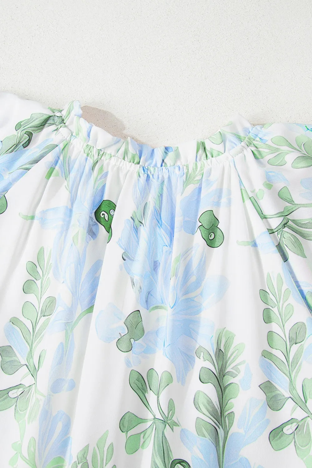 Floral Contrast-Edge Mini Dress
