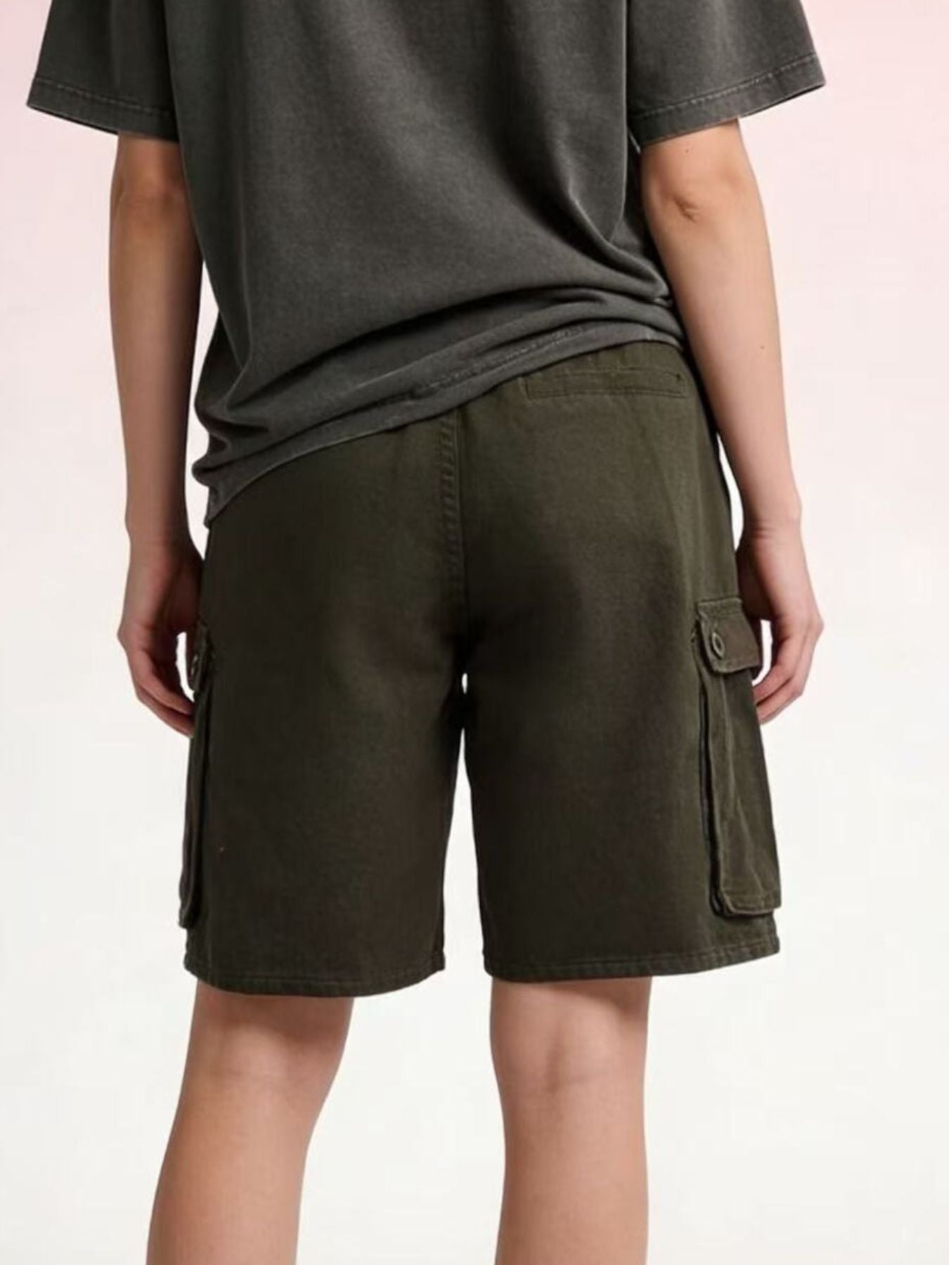 Cargo Shorts with Drawstring by Dreamy Drapes