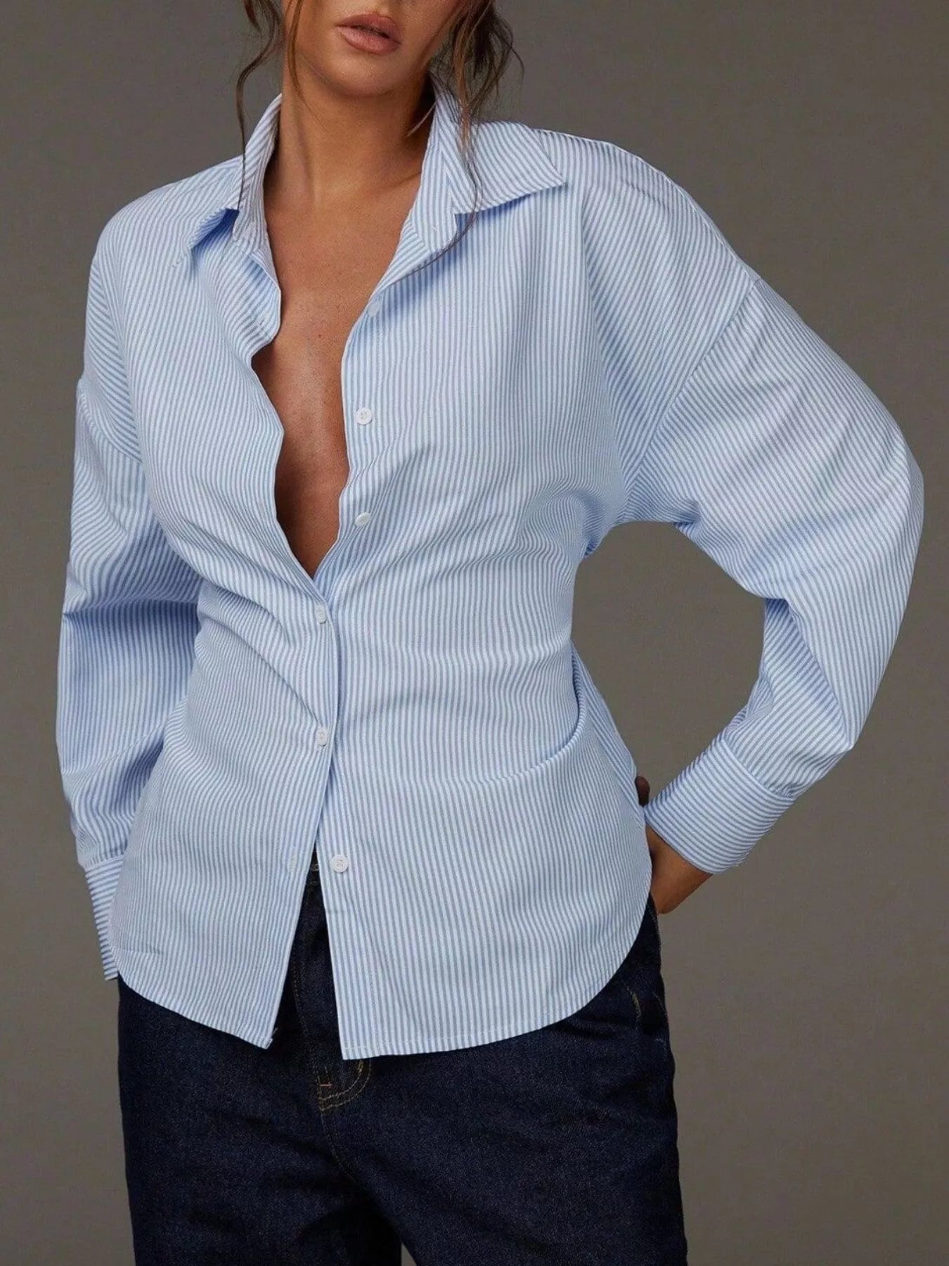 Striped Button-Down Shirt
