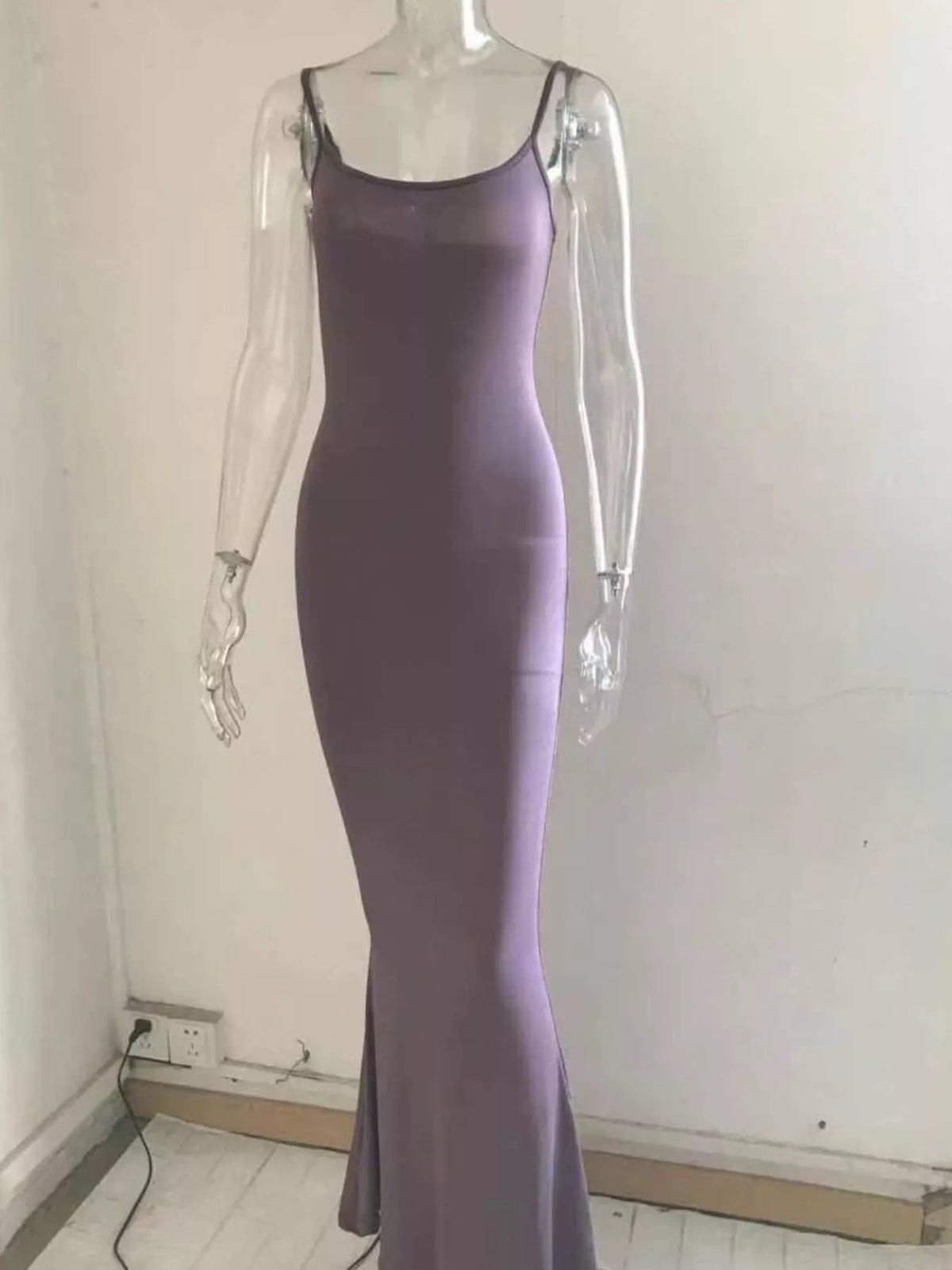 Spaghetti Strap Bodycon Maxi Dress