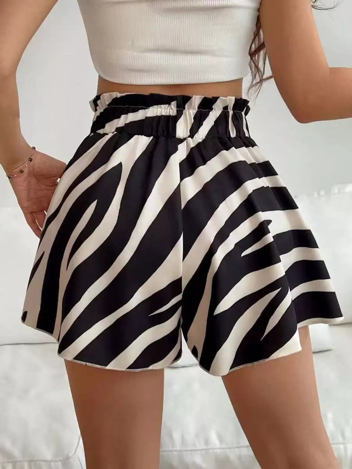 High-Waisted Paperbag Shorts