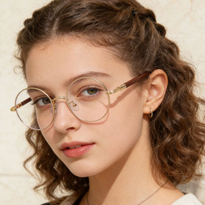 Ilussa Round Metal Frames in Gold
