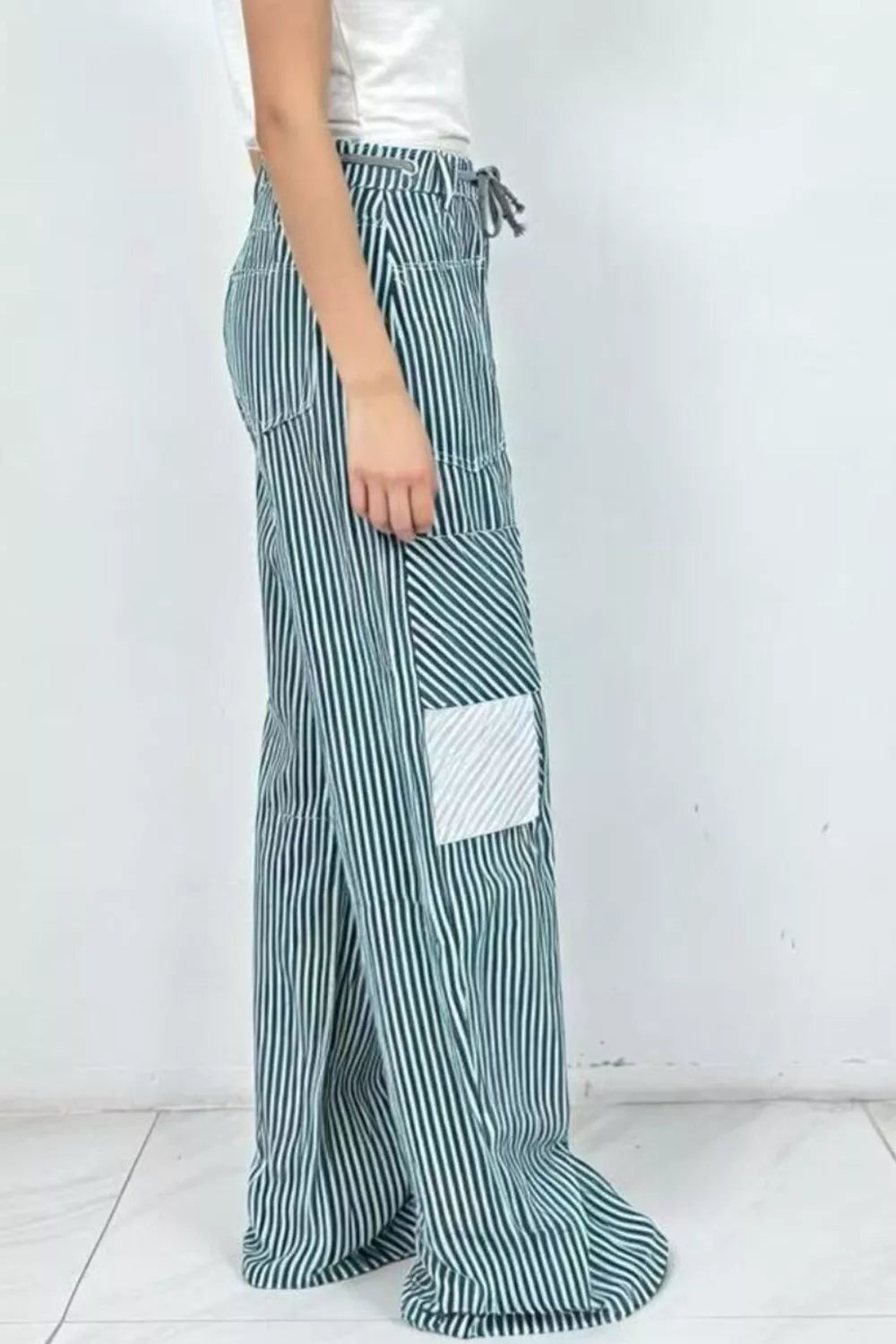 Striped Wide-Leg Pants by Dreamy Drapes